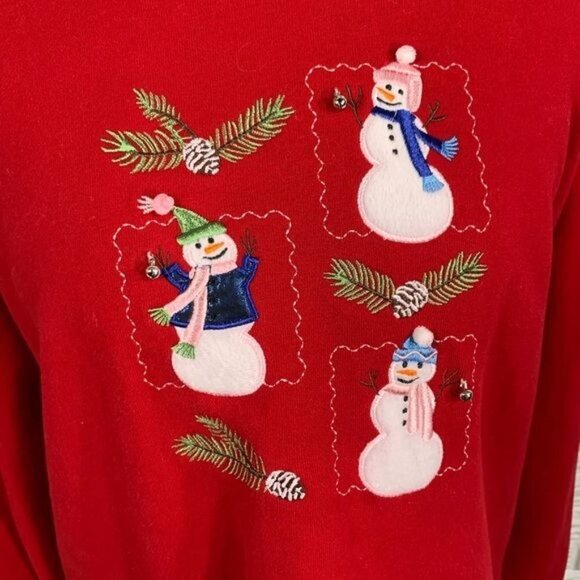 Vintage Classic Editions Red Christmas Sweatshirt Size Extra Large 18 - Picture 3 of 5